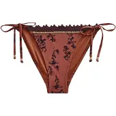 Next Braga de bikini marrón / marrón oscuro / oro / negro