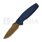Kizer Cutlery Navaja Khamsin Nitro-V, Patterned Navy Blue Aluminum, Sunset Metal PVD