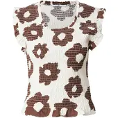 Hailys Top 'Je44tte' chocolate / blanco