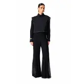 Touche Blusa 'Short Blouse With Studs' negro