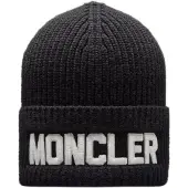 Moncler Gorra 'Wollmütze' negro / blanco