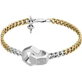 Armani Exchange Pulsera 'CLASSIC' oro / plata