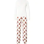 GUESS Pijama 'ARIA' marrón claro / negro / blanco