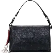 Desigual , Bolso Acolchado Mediano, Poliuretano, Negro, U