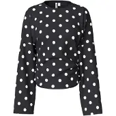 Pieces Camiseta negro / blanco