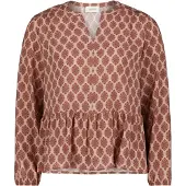 Cartoon Blusa mostaza / altrosa / rojo cereza