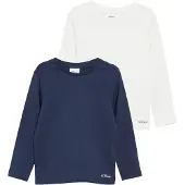 s.Oliver Camiseta crema / navy