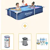 Bestway Steel Pro, rectangular, 221x150x43 cm, de 4 piezas, modelo S22706