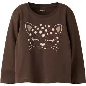 Name it Camiseta 'NMFLAUREN' beige oscuro / marrón / rosa / blanco