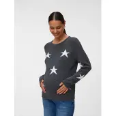 Vero moda Maternity Jersey 'VMMDOFFY' gris oscuro / blanco