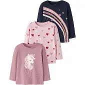 Name it Camiseta 'NMFNIA' azul oscuro / rosa / rosé