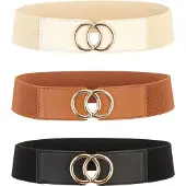 About You Cinturón cognac / negro / blanco lana