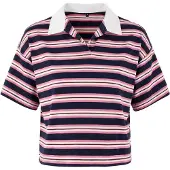 Trendyol Camiseta azul claro / azul oscuro / rojo carmesí / blanco