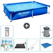 Bestway Steel Pro, rectangular, 221x150x43 cm, de 7 piezas, modelo S22061
