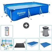 Bestway Steel Pro, rectangular, 300x201x66 cm, de 7 piezas, modelo S21546