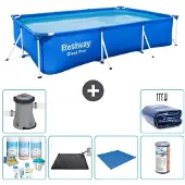 Bestway Steel Pro, rectangular, 300x201x66 cm, de 7 piezas, modelo S21554