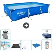 Bestway Steel Pro, rectangular, 300x201x66 cm, de 8 piezas, modelo S22250
