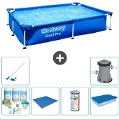 Bestway Steel Pro, rectangular, 221x150x43 cm, de 7 piezas, modelo S21516