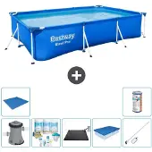 Bestway Steel Pro, rectangular, 300x201x66 cm, de 8 piezas, modelo S21560