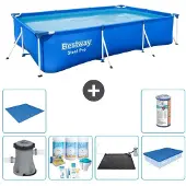 Bestway Steel Pro, rectangular, 300x201x66 cm, de 7 piezas, modelo S21562