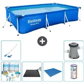 Bestway Steel Pro, rectangular, 300x201x66 cm, de 7 piezas, modelo S22078
