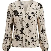 Usha Blusa marfil / gris oscuro / negro