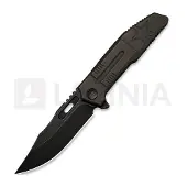 We Knife Navaja Barracks, Bronze Titanium, Black Stonewash