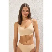 Trendyol Sujetador crema / rojo carmesí