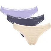 Sloggi Tanga 'Go Crush' beige / azul oscuro / lavanda
