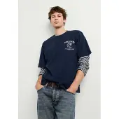 Pepe Jeans Camiseta 'Coffeet' navy / blanco