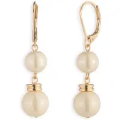 Ralph Lauren Pendientes 'LINDELLA' oro / blanco perla