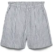 Vero Moda Pantalón plisado 'VMSELMA' navy / blanco