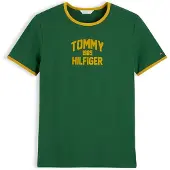 Tommy Hilfiger Camiseta 'Varsity' mostaza / verde oscuro