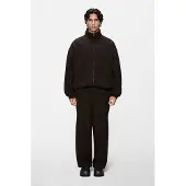 Rains Chaqueta de entretiempo 'Fleece Zip Jacket Bark 19030' marrón oscuro