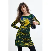 Desigual , Vestido Punto Manga Larga M. C. Lacroix, Mujer, Viscosa, Verde, L