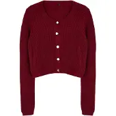 Trendyol Cárdigan rojo carmesí