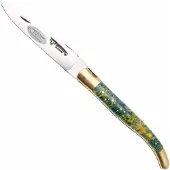 Laguiole En Aubrac Bijou AU05UP, Elderberry Burl, Copper Plates, navaja, 12 cm