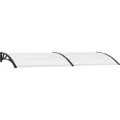 vidaXL , toldo para puerta, negro y transparente, 300x75 cm, policarbonato