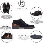 Bugatti Botas con cordones marrón