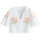 Next Blusa verde pastel / naranja / rosa / blanco