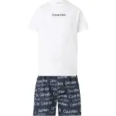 Calvin Klein Underwear Pijama corto azul oscuro / blanco