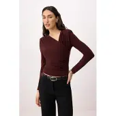 Trendyol Camiseta marrón castaño