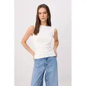 Trendyol Top ecru / negro