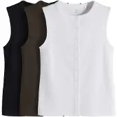 The Set Top oliva / negro / blanco