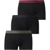 HUGO Calzoncillo boxer oliva / borgoña / negro