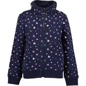 Blue Seven Sudadera con cremallera azul noche / amarillo claro / lila / rosa