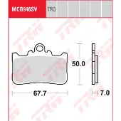 TRW Pastillas De Freno Sinterizadas Mcb946sv
