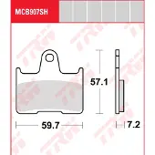 TRW Pastillas De Freno Sinterizadas Mcb907sh