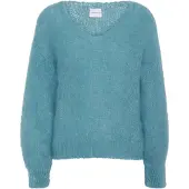 Americandreams Jersey talla grande 'Milana Mohair' turquesa