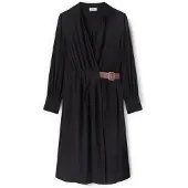 Motivi Vestido camisero negro